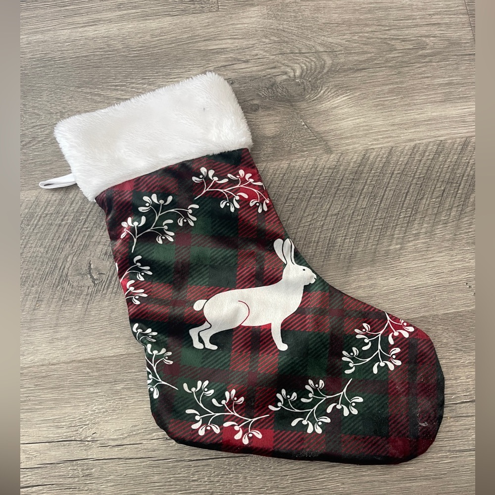 Christmas Rabbit Stocking - Picture 2 of 2
